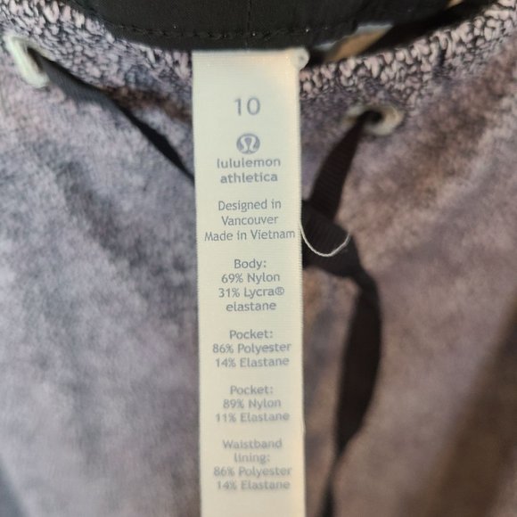 Lululemon Athletica Womens Purple Printed Drawstring Stretch Cropped Pants - Picture 6 of 8